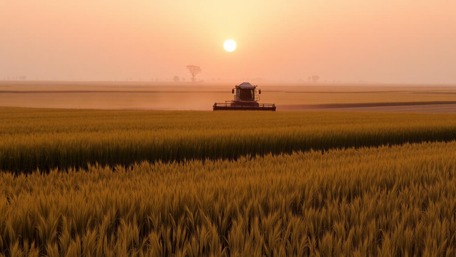 Agricultural field at harvest